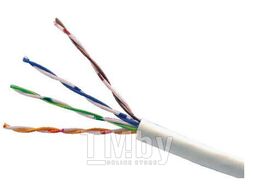 Кабель информационный кат.5е U/UTP не экранированный 2X2X24AWG PVC внутренний 305м белый Lanmaster TWT-5EUTP2PT-WH