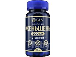 Пищевая добавка GLS Pharmaceuticals Женьшень №60 (в капсулах по 400мг)