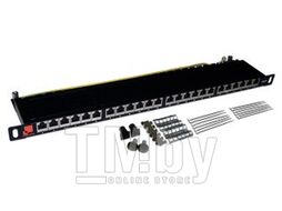 Патч-панель 19" 0.5U 24xRJ45 кат.5E STP Lanmaster LAN-PPC24S6