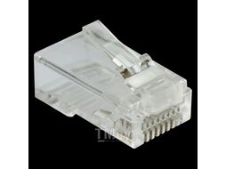 Коннектор RJ45 тип EZ, 8P8C, UTP, Cat.6, универсальный, покрытие 50 микрон,100 шт. Lanmaster LAN-EZ45-8P8C/U6-100