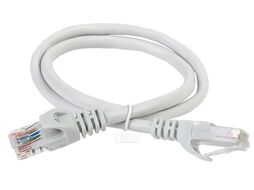 Коммутационный шнур (патч-корд), кат.5Е UTP, 1,5м, серый IEK PC01-C5EU-1M5