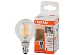 Лампа светодиодная филаментная Р60 5Вт Е14 4000К LED OSRAM 4058075684447