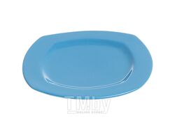 Тарелка десертная керамическая, 213 мм, квадратная, серия Измир, синяя, PERFECTO LINEA