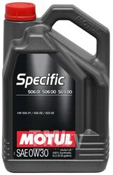 Моторное масло MOTUL 0W30 (5L) SPECIFIC 506.01-506.00-503.00 VW 503.00 506.00 506.01 (ЗАМ MOT101171) 106437