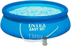 Надувной бассейн Easy Set, 396х84 см + фильтр-насос 220 В, INTEX (от 6 лет)