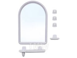 Набор для ванной Berossi 56 (Беросси 56), белый мрамор, BEROSSI (Изделие из пластмассы. Размер зеркало 360 х 520 мм)