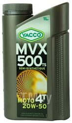 Масло моторное полусинтетическое 1 л - API SL, JASO MA ,отвечает требованиям компании Harley-Davidson YACCO 20W50 MVX 500 TS 4T/1