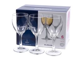 Набор бокалов для вина стеклянных "Elegance" 6 шт. 245 мл Luminarc