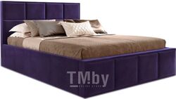 Двуспальная кровать Мебельград Октавия Стандарт с ПМ 180x200 (мора фиолетовый)