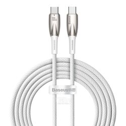 Кабель Baseus CADH000802 Glimmer Series Fast Charging Data Cable Type-C to Type-C 100W 2m White