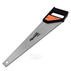 Ножовка по дереву, 400 мм, 5-6 TPI, каленый зуб, линейка, пластиковая рукоятка SPARTA 232305