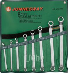 Набор ключей гаечных накидных изогнутых 75 в сумке, 6-22 мм, 8 предметов Jonnesway W23108S
