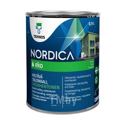 Краска для деревянных фасадов Teknos NORDICA EKO HOUSE PAINT BASE3, 0,9л