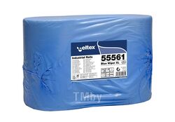 Бумага промышленная протирочная двухслойная, синяя, не распадается на слои, не оставляет ворса и пыли, 1000 отрывов, размер отрыва 36х36 см, длина 360 м CELTEX 55561