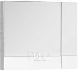Шкаф с зеркалом для ванной Aquanet Нота/Римини 75 / 165130 (белый/камерино)