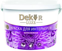 Краска Dekor ВД-АК 216 для интерьера (14кг, белоснежный)