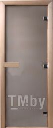 Стеклянная дверь для бани/сауны Doorwood Теплое утро 190x70 (сатин, коробка листва)