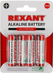 Алкалиновая батарейка AA/LR6 1,5 V 4 шт. блистер REXANT