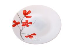 Тарелка десертная стеклокерамическая, 190 мм, круглая, серия Цветок вишни, DIVA LA OPALA (Collection Ivory)