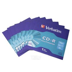 Оптический диск CD-R 700Mb Verbatim DL Extra Protection 52x в конверте 43843