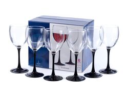 Набор бокалов для вина стеклянных "Domino" 6 шт. 350 мл Luminarc