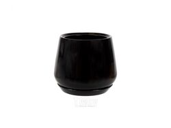 Горшок для цветов керамический "скарлет" № 2 22x19 см черный с подставкой Belbohemia 81932970
