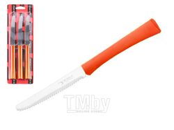 Набор ножей столовых, 3шт., серия INOVA D+, коралловые оранжевые, DI SOLLE (Длина: 217 мм, длина лезвия: 101 мм, толщина: 0,8 мм. Прочная пластиковая