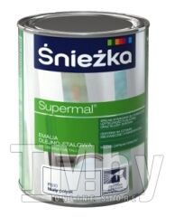 Эмаль универсальная Sniezka Supermal белая RAL9003, 0,8л