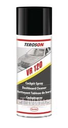 Очиститель пластика TEROSON VR 120: Сocpit Spray для салона авто (пластика, кожи, дерева) с силиконовым маслом и дезодорирующими веществами, аэрозоль 400 мл 1635290