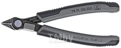 Бокорезы прецизионные Electronic Super Knips, кромка без фаски, L-125 мм, антистатические, чёрные, 2-комп. рукоятки KNIPEX 7871125ESD