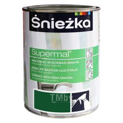 Эмаль масляно-фталевая SUPERMAL зеленый RAL 6002 0.4л 8/1344 Sniezka