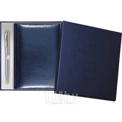 Набор подарочный Attomex "Visa" ежедневник 2023 А5 145*205 мм, 352 стр, темно-синий + шариковая ручка deVente 2037368
