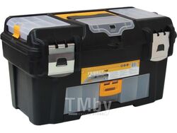 Ящик для инструмента пластмассовый ГЕФЕСТ 18 мет.замки ( с консолью и коробками) (М2944)