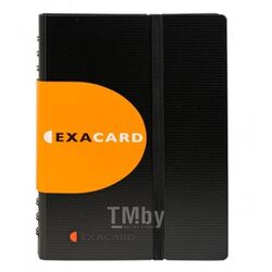 Визитница настольная 140*200 мм, 120 карт. "Exacard" пласт., вертикальная, черный Exacompta 75034E