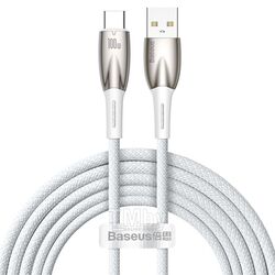Кабель Baseus CADH000602 Glimmer Series Fast Charging Data Cable USB to Type-C 100W 2m White