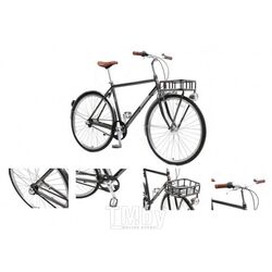 Велосипед Forsage Urban Classic M(Al 6061;колесо700с;пер/зад покр35C;3 планетар. скорости; тормаза:U-Brake,зад ножной; ремен. передача;рост до 175см; серый) FB28005(510)