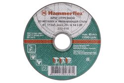 Круг отр. 115 x 1.2 x 22 A 54 S BF Hammer Flex 232-010 по металлу и нержавеющей стали цена за 1 шт.