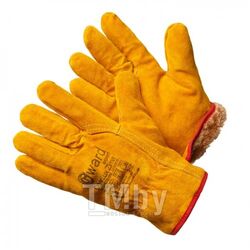 Перчатки из спилка оранжевого цвета, утеплитель мех-мутон (р.11 (XXL)) GWARD Driver Lux Zima XY040