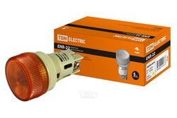 Лампа ENR-22 сигнальная d22мм желтый неон/230В цилиндр TDM SQ0702-0014