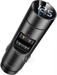 Автомобильное зарядное устройство/беспроводной плеер Baseus Energy Column Car Wireless MP3 Charger (Wireless 5.0+5V/3.1A) Dark grey (CCNLZ-0G)