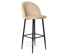 Барный стул (кресло) Mara Феликс ( Kingstyle 123 F B ), велюр Seven 729 (бежевый), опора барная (черный)