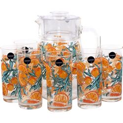 Набор для питья стеклянный "tropical vibe amsterdam" 7 пр.: кувшин 1,6 л, 6 стаканов 270 мл Luminarc V2718