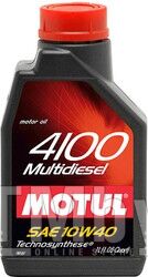 Моторное масло полусинтетическое MOTUL 10W40 (1L) 4100 MULTIDIESEL API: CF VW 505.00, MB 229.1 замена 100257 102812