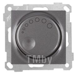 Выключатель поворотный (диммер) (скрытый, без рамки, винт. зажим, 600Вт) дымчатый, DARIA, MUTLUSAN (220VAC, 60 - 600VA, 50 Hz, IP20)