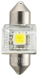 Лампа светодиодная 1шт Festoon X-tremeVision LED T10.5x30 4000K (новые высокомощные светодиоды, ярко белый свет) Philips 129404000KX1