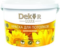 Краска Dekor ВД-АК 216 для потолка (14кг, белоснежный)