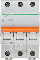 Автоматический выключатель Домовой ВА63 3П 6A C 4,5 кА Schneider Electric 11221