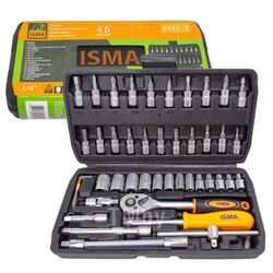 Набор инструментов 46пр.1/4" (6гр.) (4-14мм) ISMA ISMA-2462-5