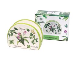 Салфетница керамическая "Herbal Green" 10,4*4,9*8 см (арт. L2520943, код 227211)