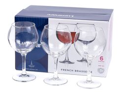 Набор бокалов для вина стеклянных "French brasserie" 6 шт. 350 мл (арт. P1882, код 032143)
